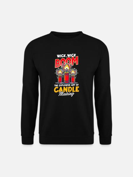 Kerzen machen Docht, Docht, Bumm Die explosive Kunst - Unisex Pullover - Schwarz