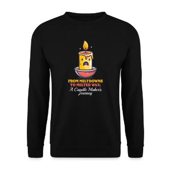 Candle Making From Meltdowns to Melted Wax - Unisex Sweatshirt - black - Front - Alina (178cm) & Michal (187cm)
