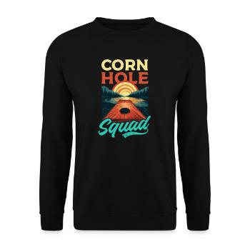Cornhole Vintage Cornhole Squad - Sweat-shirt Unisexe - noir - Devant - Alina (178cm) & Michal (187cm)