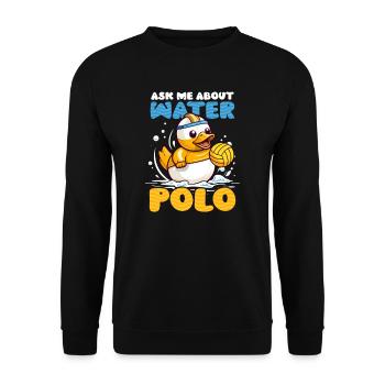 Water Polo Ask Me About Water Polo - Unisex Sweatshirt - black - Front - Alina (178cm) & Michal (187cm)