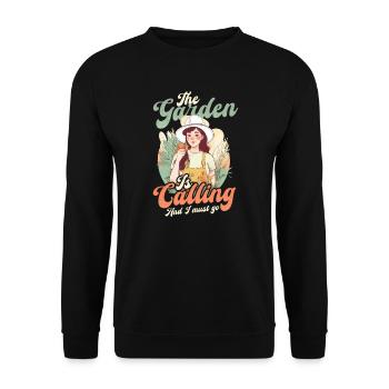 Paysagiste Jardinage Appel de jardin - Sweat-shirt Unisexe - noir - Devant - Alina (178cm) & Michal (187cm)