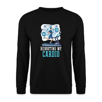 Network Engineering Rebooting Is My Cardio - Unisex Sweatshirt - black - Front - Alina (178cm) & Michal (187cm)