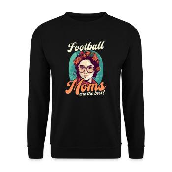 Fußball-Mama Fußball-Mütter sind die Besten - Unisex Pullover - Schwarz - Vorne - Alina (178cm) & Michal (187cm)