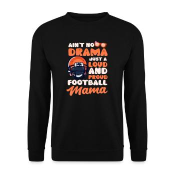 Maman de football juste bruyante et fière Maman de football - Sweat-shirt Unisexe - noir - Devant - Alina (178cm) & Michal (187cm)