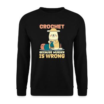Crocheter des moutons au crochet - Sweat-shirt Unisexe - noir - Devant - Alina (178cm) & Michal (187cm)