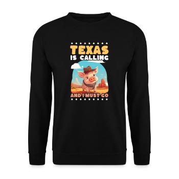 Texas Lover Texas Appel - Sweat-shirt Unisexe - noir - Devant - Alina (178cm) & Michal (187cm)