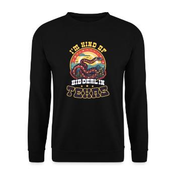 Texas Lover, c'est une grosse affaire au Texas - Sweat-shirt Unisexe - noir - Devant - Alina (178cm) & Michal (187cm)