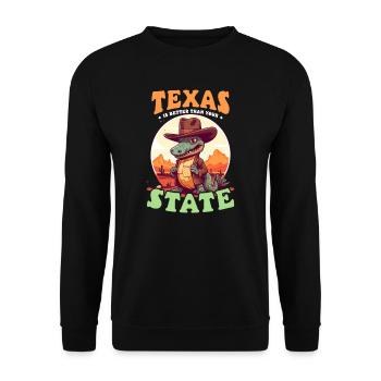 Amoureux du Texas mieux que votre État - Sweat-shirt Unisexe - noir - Devant - Alina (178cm) & Michal (187cm)
