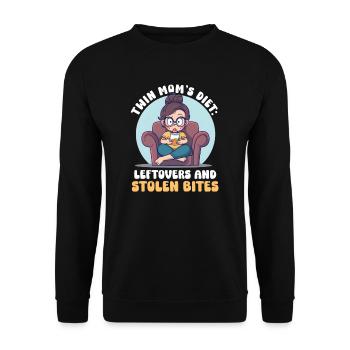 Twin Mom Twin Mom's Diet: Leftovers and Stolen Bit - Unisex Sweatshirt - black - Front - Alina (178cm) & Michal (187cm)