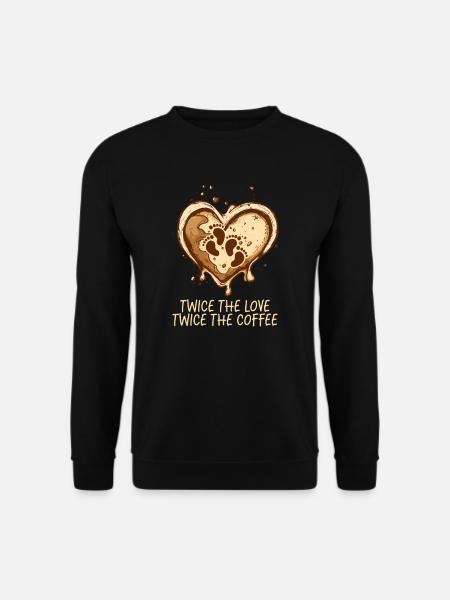 Zwillingsmutter: Doppelte Liebe, doppelter Kaffee - Unisex Pullover - Schwarz