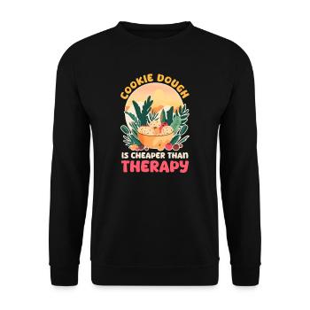 La pâte à biscuits pour les amateurs de biscuits est moins chère que la thérapie - Sweat-shirt Unisexe - noir - Devant - Alina (178cm) & Michal (187cm)