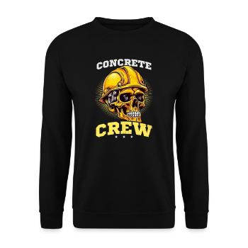 Straßenarbeiter Betontrupp Totenkopf - Unisex Pullover - Schwarz - Vorne - Alina (178cm) & Michal (187cm)