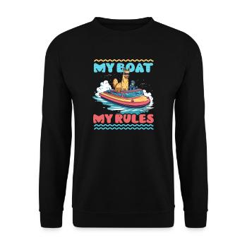 Navigation de plaisance Mon bateau Mes règles - Sweat-shirt Unisexe - noir - Devant - Alina (178cm) & Michal (187cm)