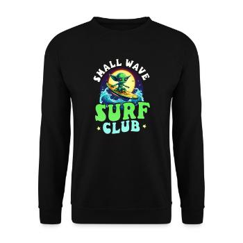 Surfer Small Wave Surfclub Alien - Unisex Sweatshirt - black - Front - Alina (178cm) & Michal (187cm)