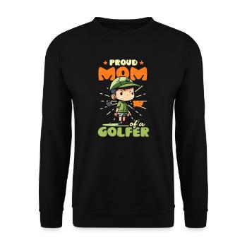 Golfen Mama Stolze Mutter des Golfers - Unisex Pullover - Schwarz - Vorne - Alina (178cm) & Michal (187cm)