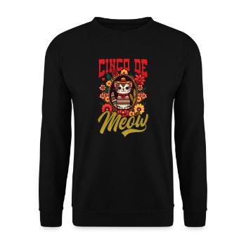 Cinco De Mayo Cinco De Meow - Sweat-shirt Unisexe - noir - Devant - Alina (178cm) & Michal (187cm)