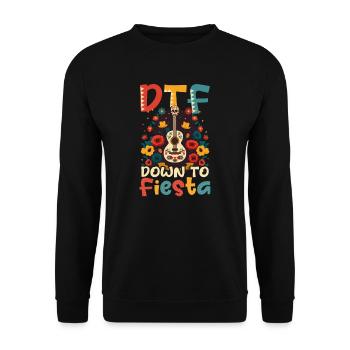 Cinco De Mayo DTF jusqu’à Fiesta - Sweat-shirt Unisexe - noir - Devant - Alina (178cm) & Michal (187cm)