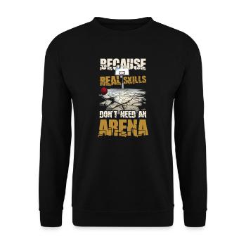 Street Basketball Echte Fähigkeiten brauchen keine Arena - Unisex Pullover - Schwarz - Vorne - Alina (178cm) & Michal (187cm)