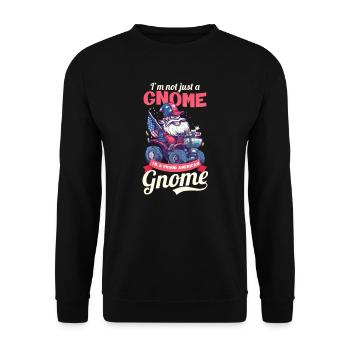 4. Juli Amerikanischer Gnom Nicht Gnom Stolzer Amerikaner - Unisex Pullover - Schwarz - Vorne - Alina (178cm) & Michal (187cm)