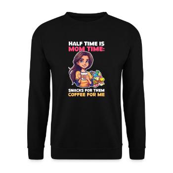 Volleyball Mom Snacks for Them, Coffee for Me - Unisex Sweatshirt - black - Front - Alina (178cm) & Michal (187cm)