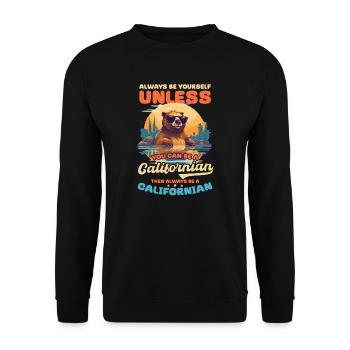 Amoureux de la Californie vous-même à moins que californien - Sweat-shirt Unisexe - noir - Devant - Alina (178cm) & Michal (187cm)