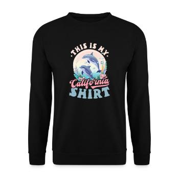 California Lover This Is My California Outfit - Unisex Sweatshirt - black - Front - Alina (178cm) & Michal (187cm)