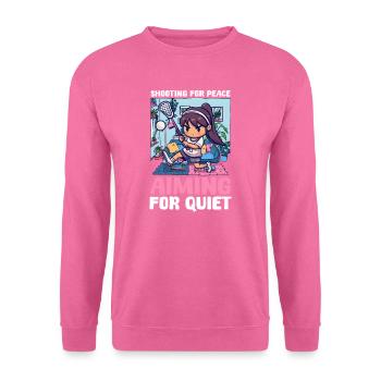 Maman de crosse tirant pour la paix, visant le calme - Sweat-shirt Unisexe - rose - Devant