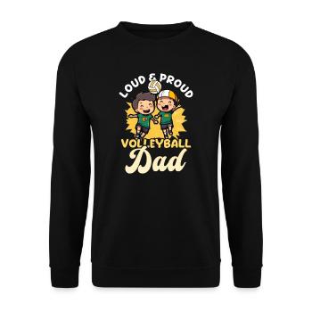 Volleyball Dad Proud Volleyball Dad - Unisex Sweatshirt - black - Front - Alina (178cm) & Michal (187cm)