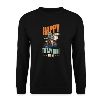 Motorbike Dad To My Bike And Me - Unisex Sweatshirt - black - Front - Alina (178cm) & Michal (187cm)