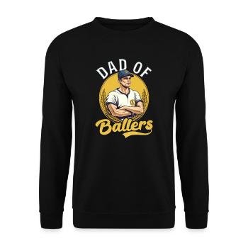 Baseball Papa Papa Von - Unisex Pullover - Schwarz - Vorne - Alina (178cm) & Michal (187cm)