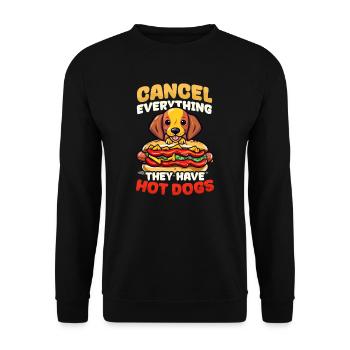 Hot Dog Annulez tout ce qu’ils ont Hot Dogs - Sweat-shirt Unisexe - noir - Devant - Alina (178cm) & Michal (187cm)