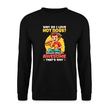 Les hot-dogs parce qu’ils sont géniaux - Sweat-shirt Unisexe - noir - Devant - Alina (178cm) & Michal (187cm)