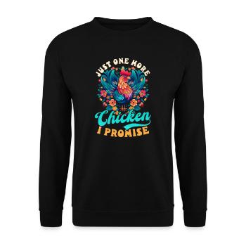 Éleveur de poulets Un poulet de plus - Sweat-shirt Unisexe - noir - Devant - Alina (178cm) & Michal (187cm)