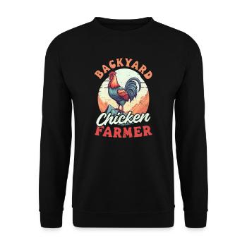 Chicken Farmer Backyard Chicken Farmer - Unisex Sweatshirt - black - Front - Alina (178cm) & Michal (187cm)
