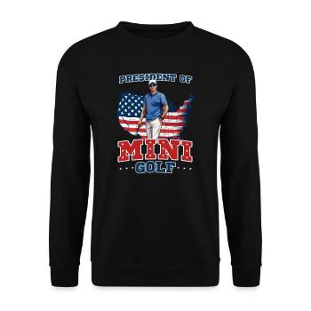 Président du Golf - Sweat-shirt Unisexe - noir - Devant - Alina (178cm) & Michal (187cm)
