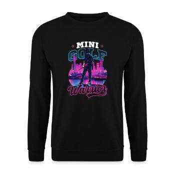 Minigolf-Krieger - Unisex Pullover - Schwarz - Vorne - Alina (178cm) & Michal (187cm)