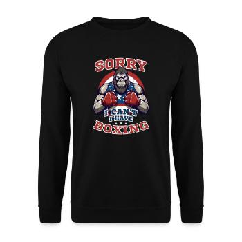 Boxing Sorry Have Boxing - Unisex Sweatshirt - black - Front - Alina (178cm) & Michal (187cm)