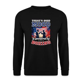 Boxing Good Mood By Boxing - Unisex Sweatshirt - black - Front - Alina (178cm) & Michal (187cm)