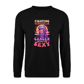 La sensibilisation au cancer des testicules reste sexy - Sweat-shirt Unisexe - noir - Devant - Alina (178cm) & Michal (187cm)