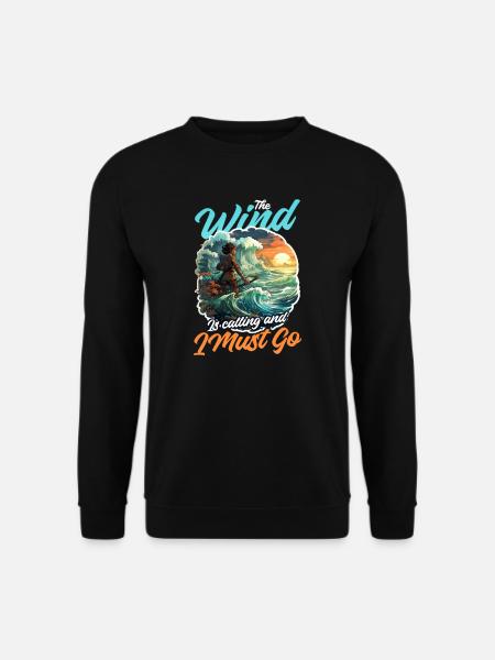 Windsurfing Wind Calling I Go - Unisex Sweatshirt - black