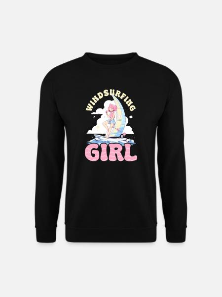 Windsurfen Windsurfen Mädchen - Unisex Pullover - Schwarz