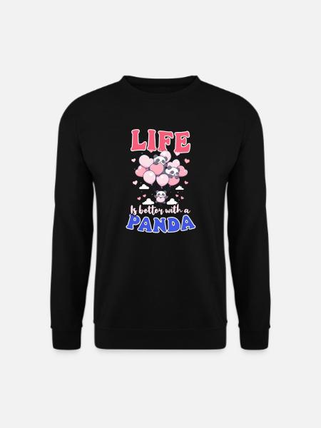 Panda Better With Panda - Unisex Sweatshirt - black