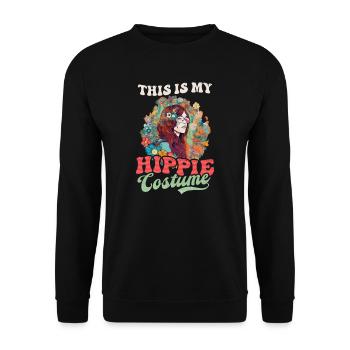 Floral Peace Symbol My Hippie Costume - Unisex Sweatshirt - black - Front - Alina (178cm) & Michal (187cm)