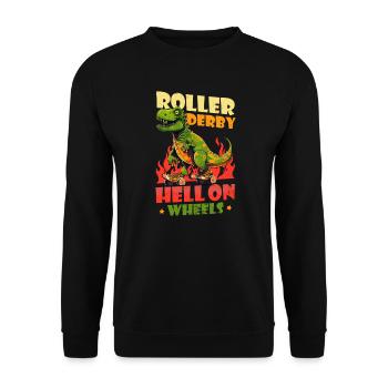 Roller Derby Hell On Wheels - Sweat-shirt Unisexe - noir - Devant - Alina (178cm) & Michal (187cm)