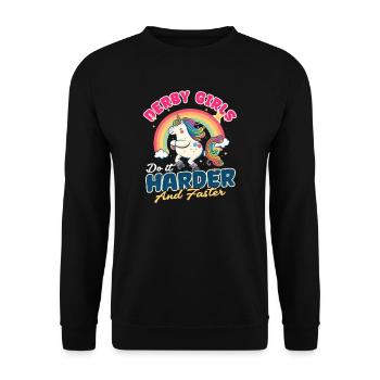Roller Derby : faites-le plus fort et plus vite - Sweat-shirt Unisexe - noir - Devant - Alina (178cm) & Michal (187cm)