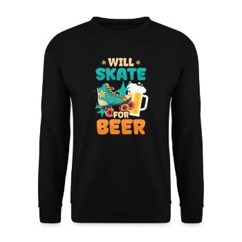 Roller Derby Skate pour la bière - Sweat-shirt Unisexe - noir - Devant - Alina (178cm) & Michal (187cm)