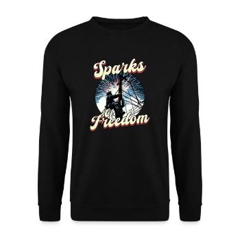 Le joueur de ligne patriotique Sparks of Freedom - Sweat-shirt Unisexe - noir - Devant - Alina (178cm) & Michal (187cm)