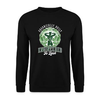 Natty Bodybuilder Entwickelt für die Ewigkeit - Unisex Pullover - Schwarz - Vorne - Alina (178cm) & Michal (187cm)