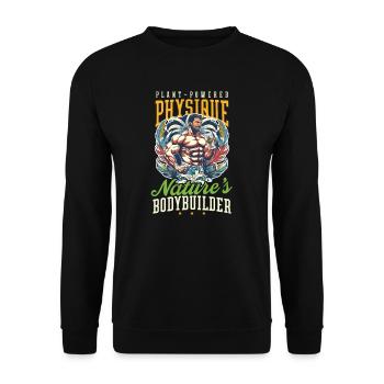 Natty Bodybuilder Der Bodybuilder der Natur - Unisex Pullover - Schwarz - Vorne - Alina (178cm) & Michal (187cm)