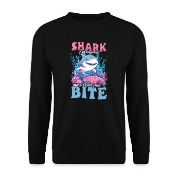 Biologiste amateur de requins : plus qu’une bouchée - Sweat-shirt Unisexe - noir - Devant - Alina (178cm) & Michal (187cm)